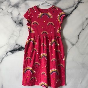 Girls Rainbow Printed Sleeveless Dress